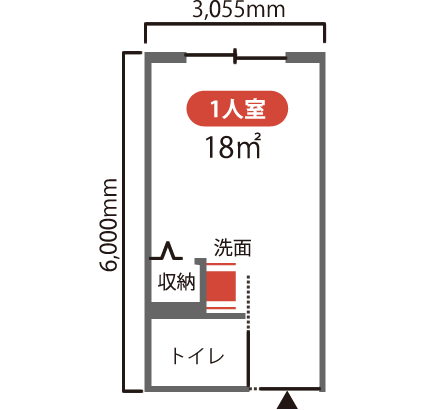 1人室の間取り